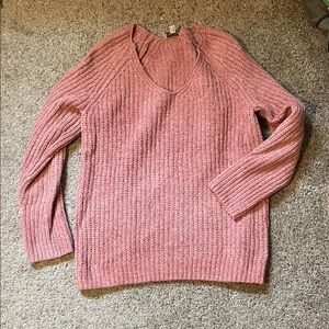Lucky Brand Women’s Pink Chenille Sweater